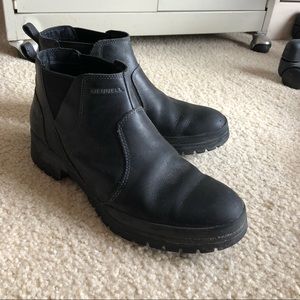 BLACK MERRELL ANKLE BOOTS